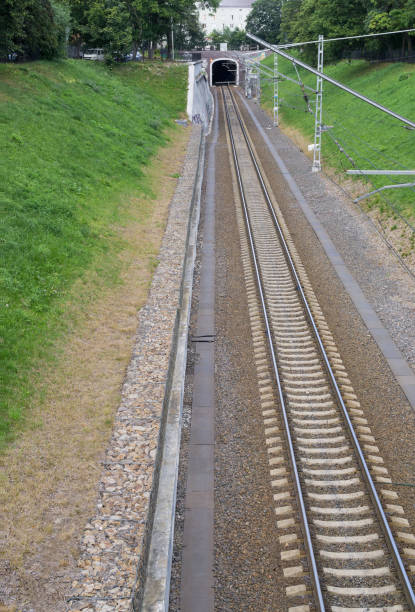 istock Railroad track and tunnel 696202438