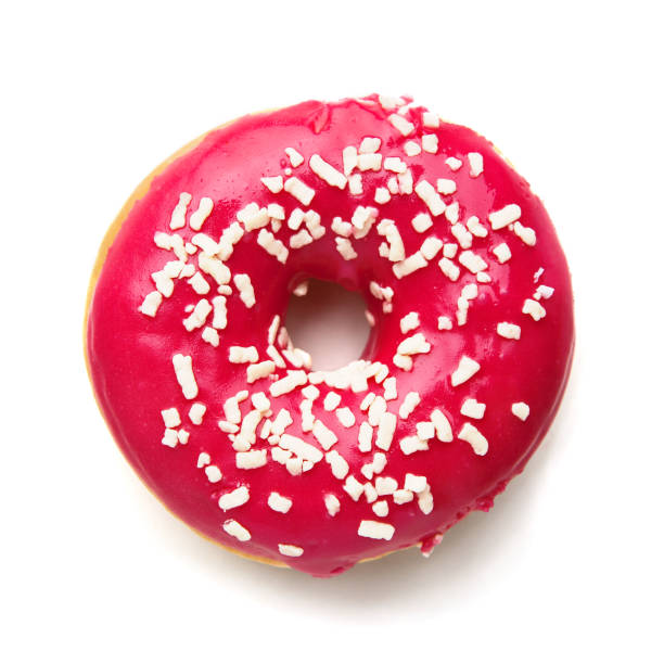 okrągły, smaczny pączek - donut glazed bakery unhealthy eating zdjęcia i obrazy z banku zdjęć