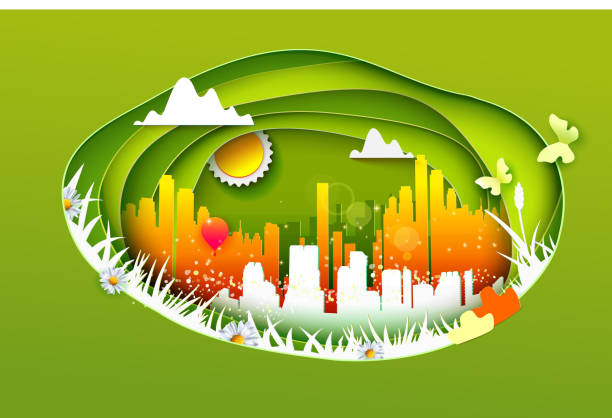istock Concept of eco life style city 696217176