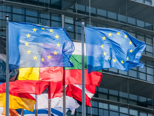 istock European Union Flags 696217490