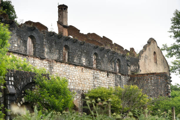 istock ruins of an abandoned Catholic monastery 696227502
