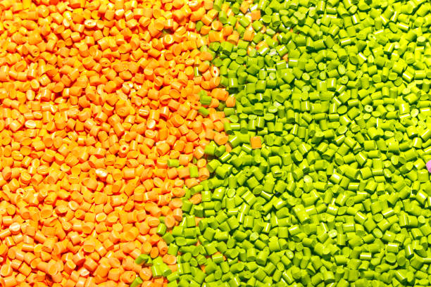 istock Polymeric dye for plastics. Pigment in the granules. Plastic granules 696230450