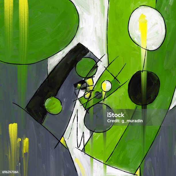 Abstract Composition Stock Photo - Download Image Now - Cubism, Painting - Activity, Fine Art Painting