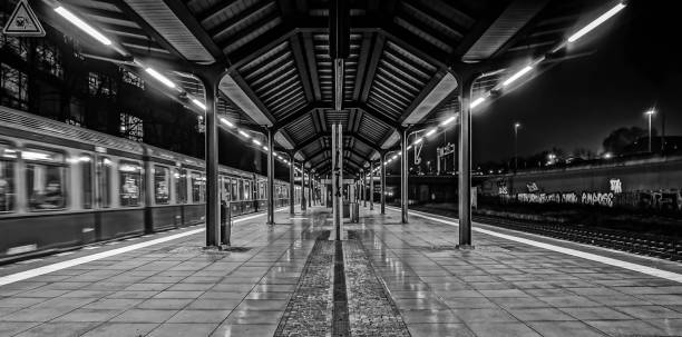 istock View Of Railroad Station At Night 696251115