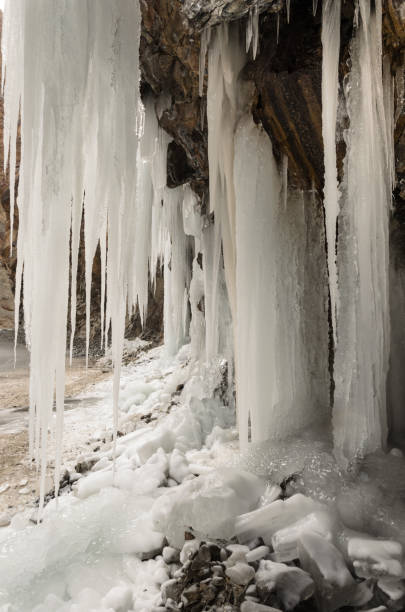istock Frozen waterfall in Ladakh 696251254