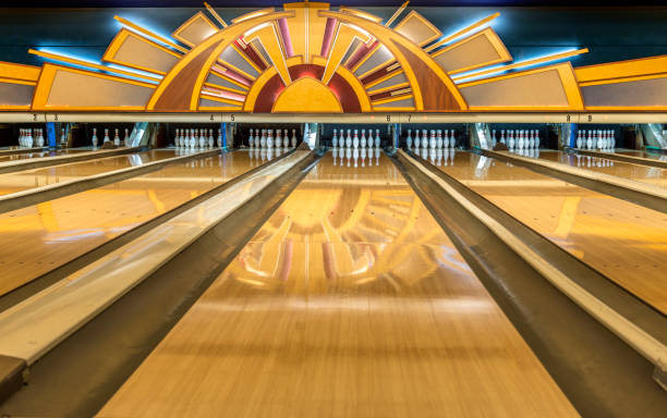 istock Vintage Bowling alley 696258110