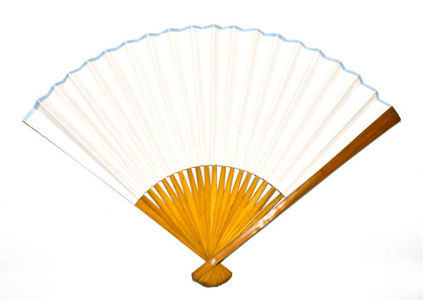 istock Vintage Hand Fan on White Background 696262248