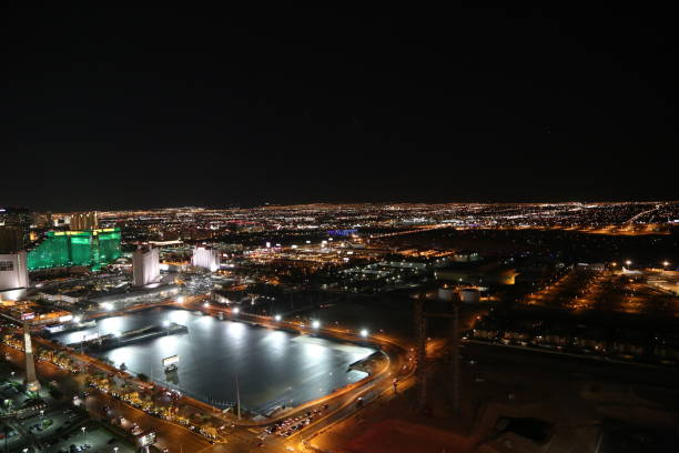 istock High Angle View Of Illuminated City At Night 696264525