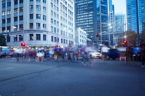 istock Sydney City, night road 696266082