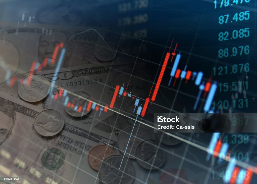 Money with chart can be used for financial concept Business Stock Photo