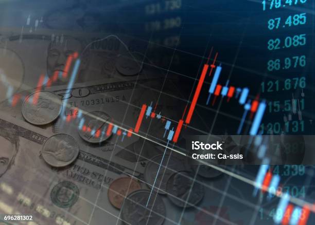 Money With Chart Can Be Used For Financial Concept Stock Photo - Download Image Now - Business, Business Finance and Industry, Central Bank