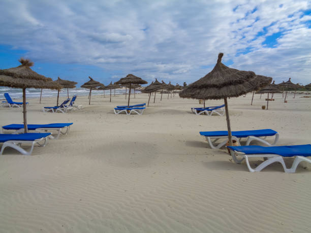 istock Deserted beach in Tunisia. North Africa 696284844