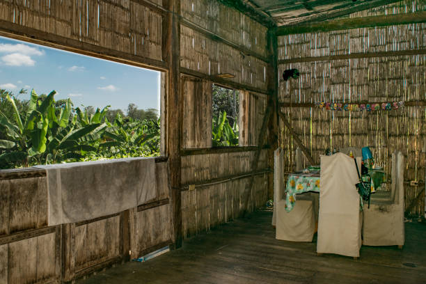 istock Traditional Ecuadorian Cane House Interior View 696304124