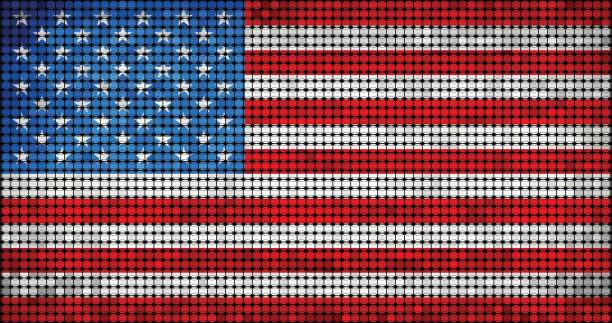 istock Grunge mosaic flag of USA 696304542
