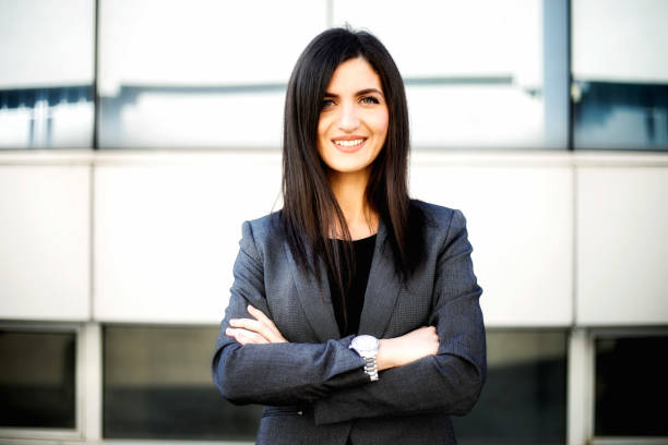 istock Young businesswoman smiling 696306846