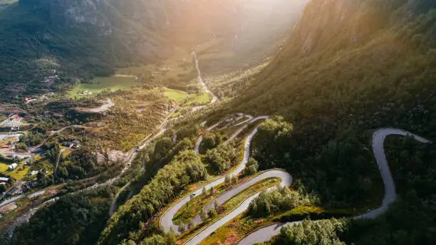 Photo of Winding road near the Lysebotn