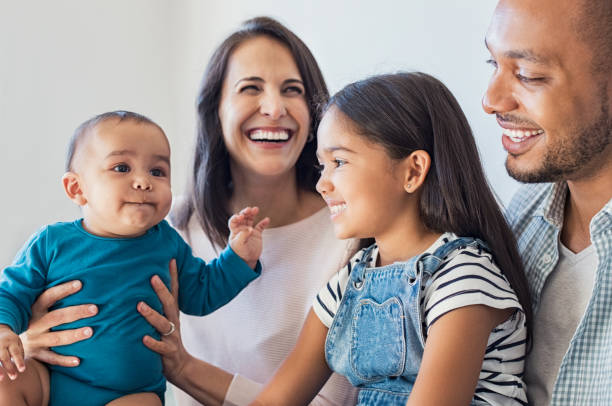 istock Family having fun with children 696311640