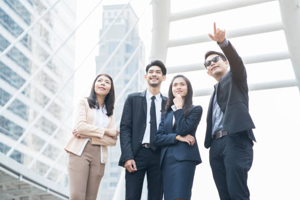 istock Asian business team outdoor 696314748
