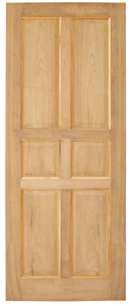 istock Wood door old style on white background 696317662