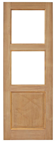 istock Wood door old style on white background 696317848