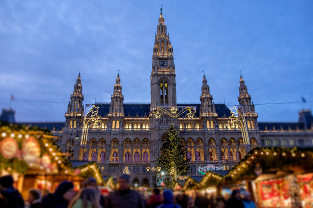 istock Vienna at Christmas, Rathausplatz - Austria 696321718