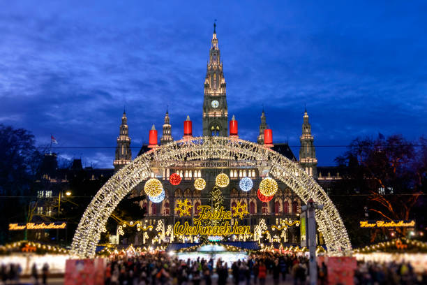 istock Vienna at Christmas, Rathausplatz - Austria 696322216