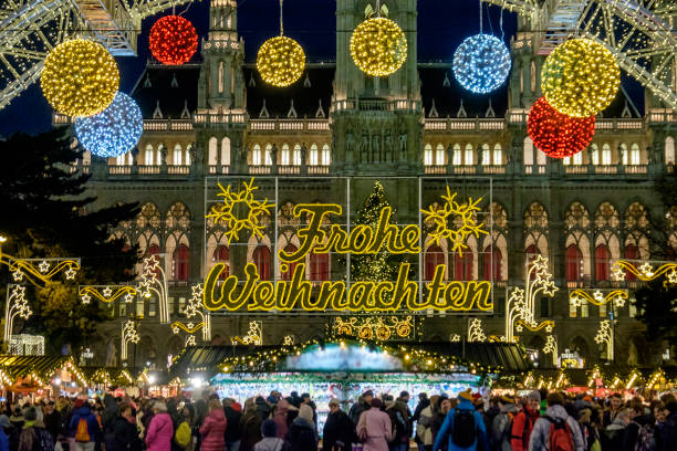 istock Vienna at Christmas, Rathausplatz - Austria 696325650