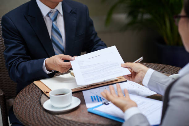 istock Business Meeting in Cafe 696326586