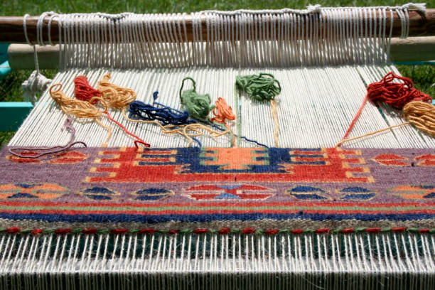 türkische teppich - threaded indoors inside of pattern stock-fotos und bilder