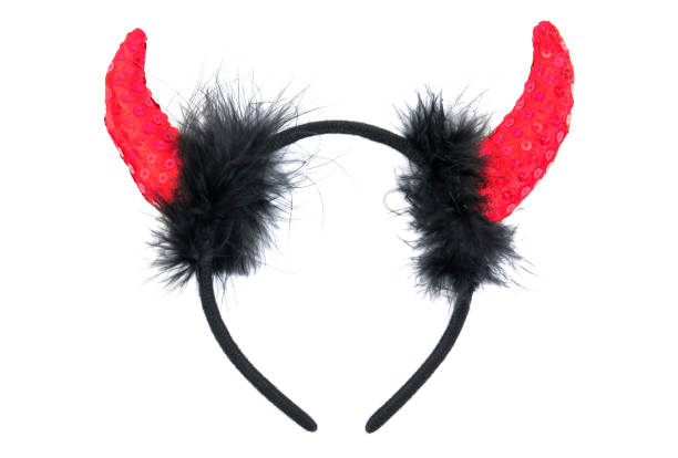 istock Devil horns isolated on a white background.Evil horns isolated.Ghost horns isolated 696329462