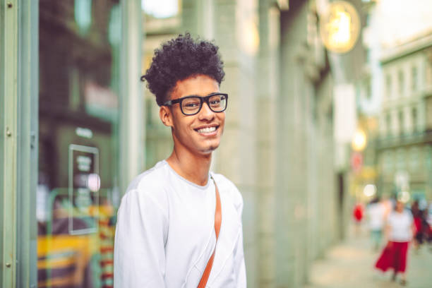 Outdoors portrait of a young man