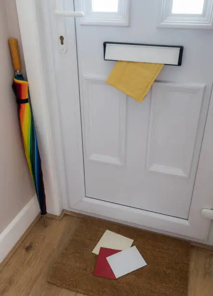Mail coming through the letterbox