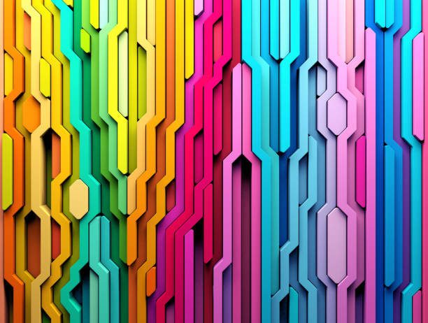 3D rendering abstract background of multi-colored lines shapes 3D rendering abstract background of multi-colored lines shapes craster stock pictures, royalty-free photos & images