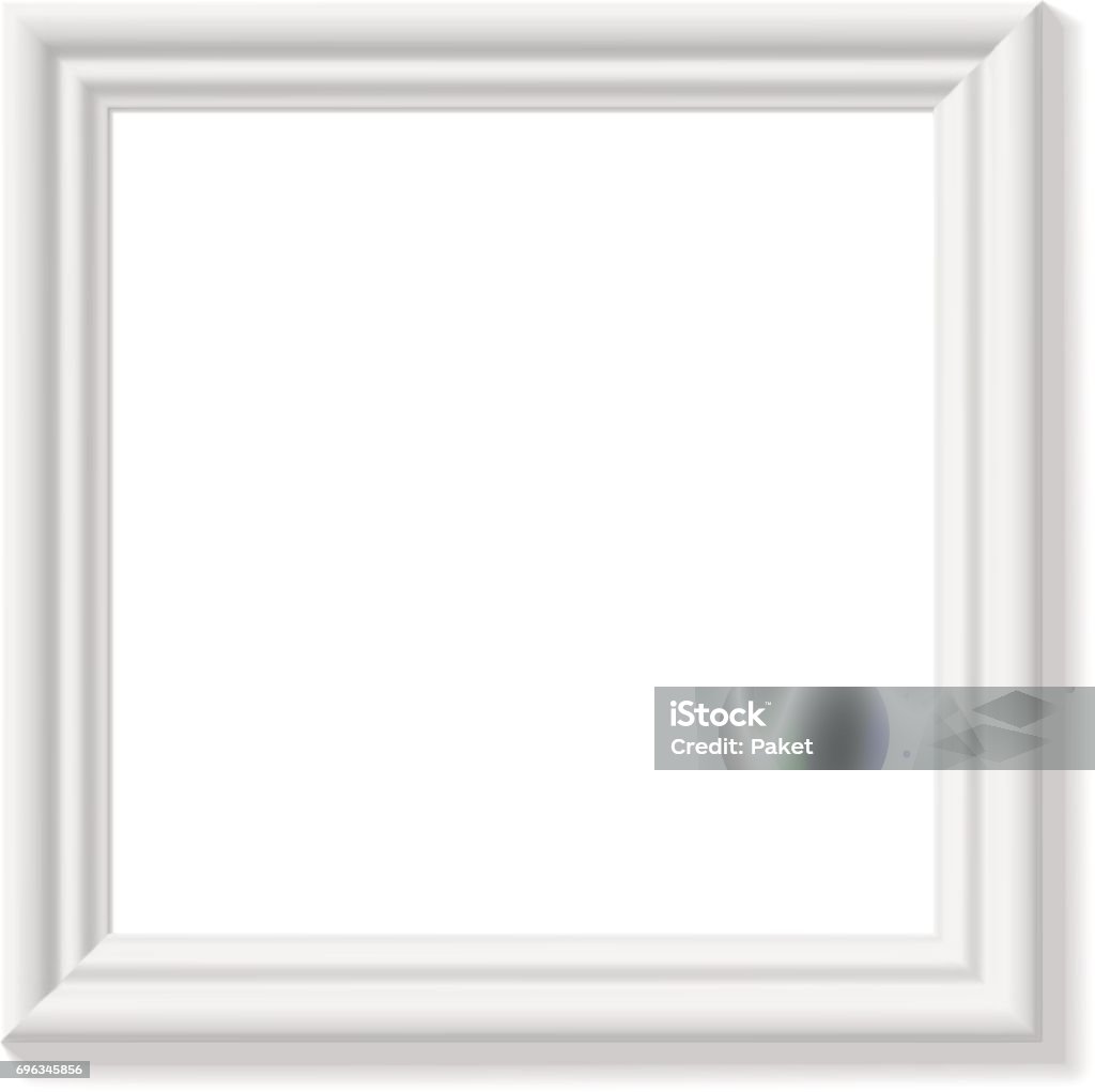 Cornice Quadrata Bianca - Immagini vettoriali stock e altre immagini di  Cornice per foto - Cornice per foto, Vettoriale, Arte - iStock