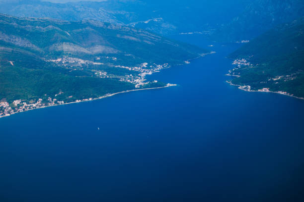 istock Montenegrin coast, view from the airplane 696352858