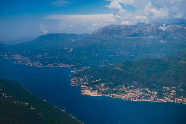 istock Montenegrin coast, view from the airplane 696353800