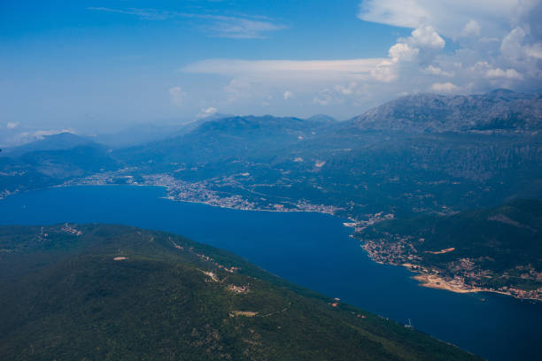 istock Montenegrin coast, view from the airplane 696354226