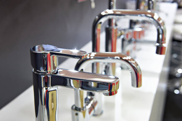 istock Modern kitchen water tap faucets 696357464