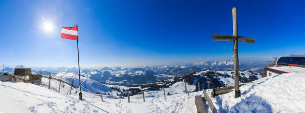 겨울맞이 환경은 알프스 - tirol winter nature landscape 뉴스 사진 이미지