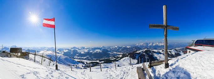 View of Zao mountain in winter, Yamagata Prefecture, Japan