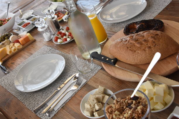 istock Healthy breakfast ingredients, An Israeli chef's meal 696366410
