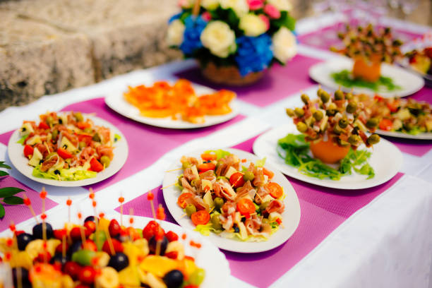 istock Meat cutting at a banquet 696371602