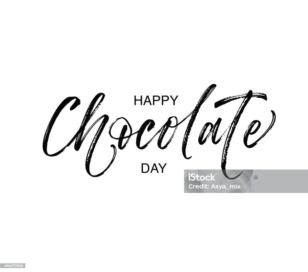 Happy Chocolate Day Card Stock Illustration - Download Image Now ...