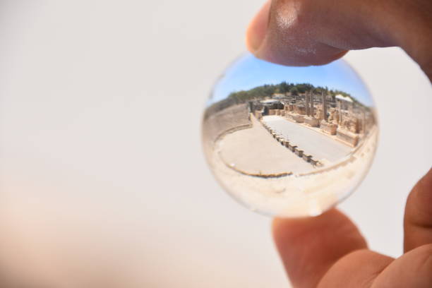 istock Archaeological site, Beit Shean Through a crystal ball, Israel 696403120