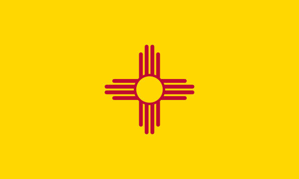 뉴 멕시코 주 플래그-미국 플랫 - new mexico flag 뉴스 사진 이미지