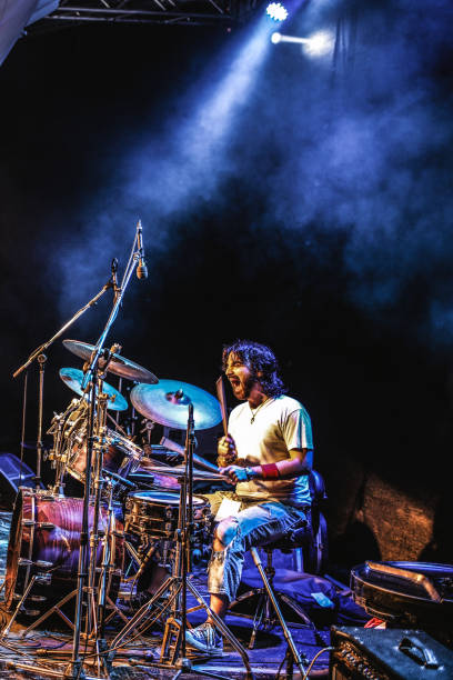 istock Drummer at rock concert 696417468