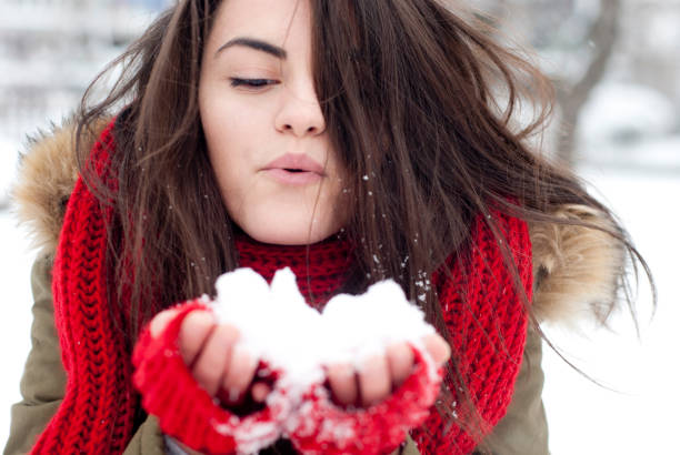 istock Beautiful girl in winter time 696417586