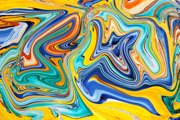 istock Colorful psychedelic liquefied background 696426204