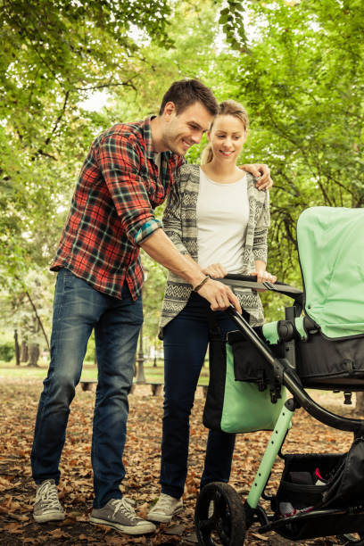 istock Park walking with baby 696432630