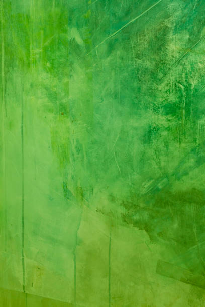 istock Green abstract art painting background 696445966